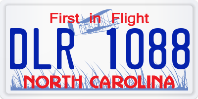 NC license plate DLR1088