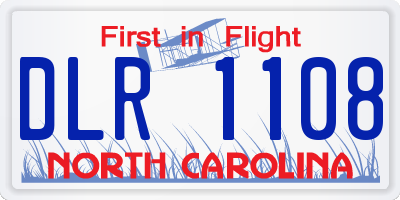 NC license plate DLR1108