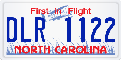 NC license plate DLR1122