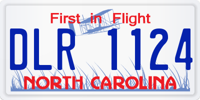NC license plate DLR1124