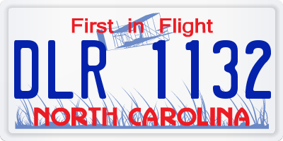 NC license plate DLR1132
