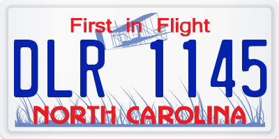 NC license plate DLR1145
