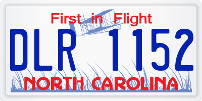 NC license plate DLR1152