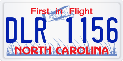 NC license plate DLR1156