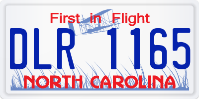 NC license plate DLR1165