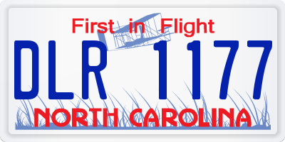 NC license plate DLR1177