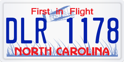 NC license plate DLR1178