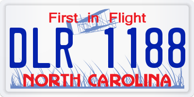 NC license plate DLR1188