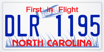 NC license plate DLR1195