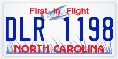 NC license plate DLR1198