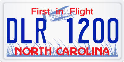 NC license plate DLR1200