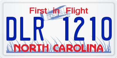 NC license plate DLR1210