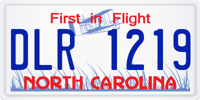 NC license plate DLR1219