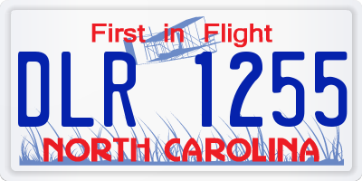 NC license plate DLR1255
