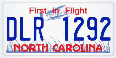 NC license plate DLR1292