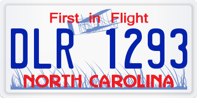 NC license plate DLR1293