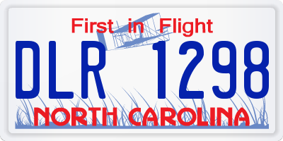 NC license plate DLR1298