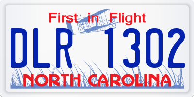 NC license plate DLR1302