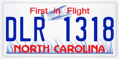 NC license plate DLR1318