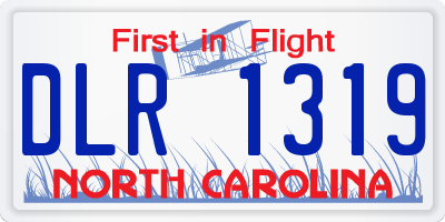 NC license plate DLR1319