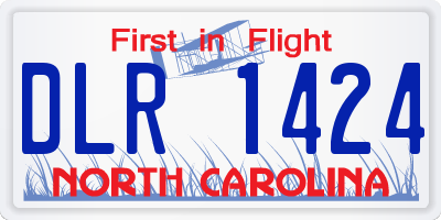 NC license plate DLR1424