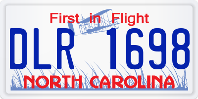 NC license plate DLR1698