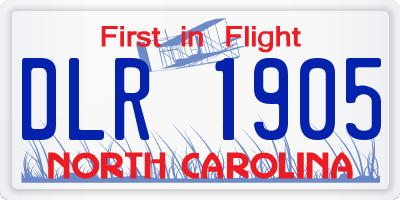 NC license plate DLR1905