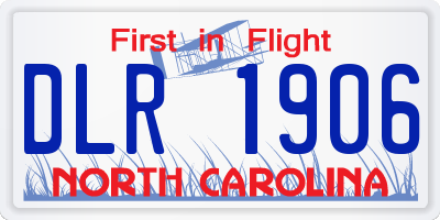 NC license plate DLR1906
