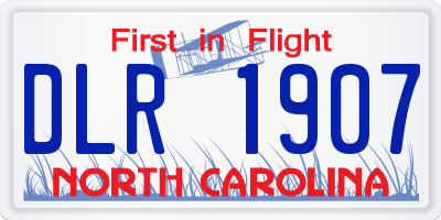 NC license plate DLR1907