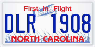 NC license plate DLR1908