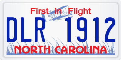 NC license plate DLR1912