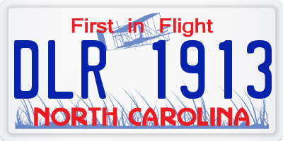 NC license plate DLR1913