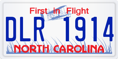NC license plate DLR1914
