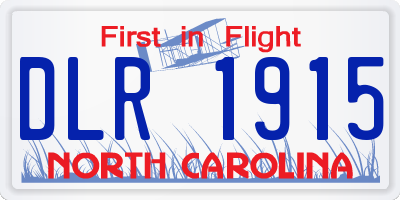 NC license plate DLR1915