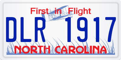 NC license plate DLR1917