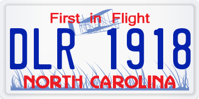 NC license plate DLR1918
