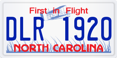 NC license plate DLR1920
