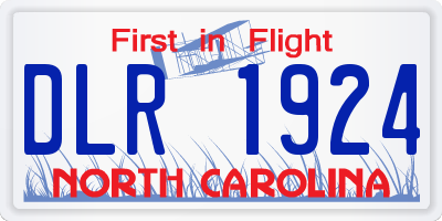 NC license plate DLR1924