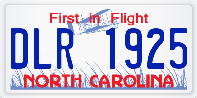 NC license plate DLR1925