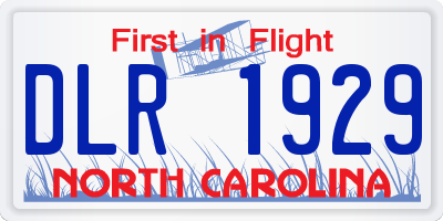 NC license plate DLR1929