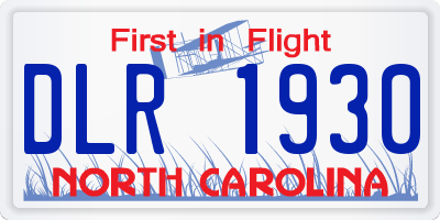 NC license plate DLR1930