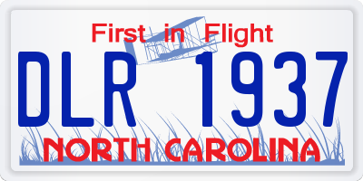 NC license plate DLR1937
