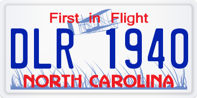 NC license plate DLR1940