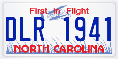 NC license plate DLR1941