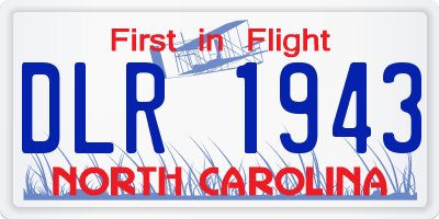 NC license plate DLR1943