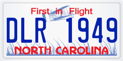 NC license plate DLR1949
