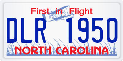 NC license plate DLR1950