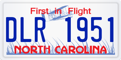 NC license plate DLR1951