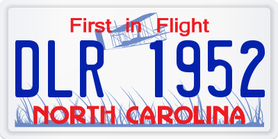 NC license plate DLR1952