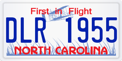 NC license plate DLR1955